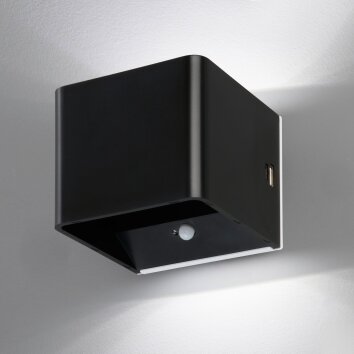 FHL easy Magnetics Outdoor Wall Light LED black, 1-light source, Motion sensor