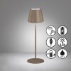 FHL easy Cosenza Table lamp LED brown, grey, 1-light source, Colour changer