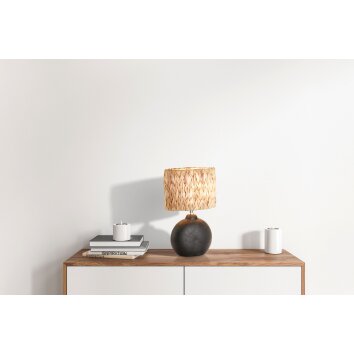 Fischer & Honsel Hyazinthe Table lamp black, 1-light source