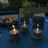 Brilliant Bougie Outdoor table luminaire set of 3 LED grey, 1-light source