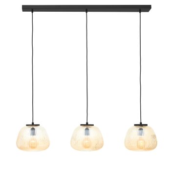 Brilliant Kaizen Pendant Light black, 3-light sources