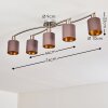 Glane Ceiling Light matt nickel, 5-light sources
