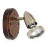 Brilliant Madeira wall spotlight Dark wood, 1-light source