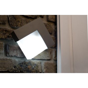 LUTEC GEOMETRY Outdoor Wall Light silver, 1-light source