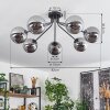 Gastor Ceiling Light black, 7-light sources