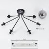 Gastor Ceiling Light black, 7-light sources