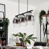 Vevino Pendant Light clear, Smoke-coloured, 3-light sources