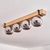 Montgomery Ceiling Light glass 15cm Ecru, black, 4-light sources