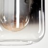 Lauden Pendant Light glass 25cm chrome, clear, Smoke-coloured, 1-light source