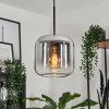 Lauden Pendant Light glass 20cm clear, Smoke-coloured, 1-light source