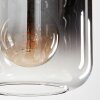 Lauden Pendant Light glass 20cm chrome, clear, Smoke-coloured, 1-light source