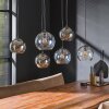 Bicolore pendant luminaire anthracite, 7-light sources