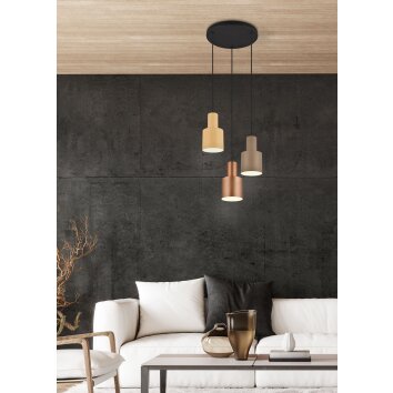 Trio AGUDO Pendant Light black, 3-light sources