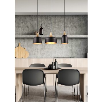 Trio CHIRAZ Pendant Light black, 3-light sources