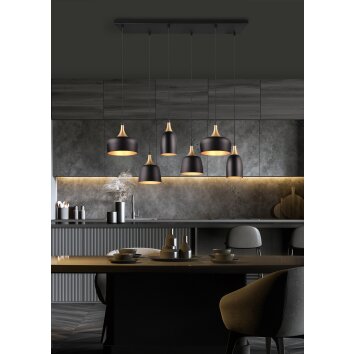 Trio CHIRAZ Pendant Light black, 6-light sources