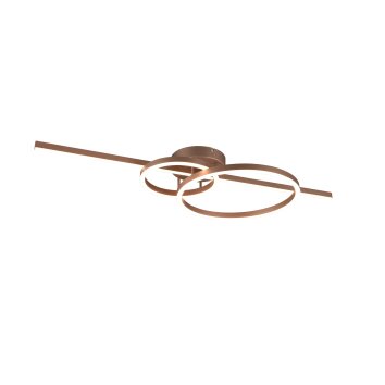 Trio MONTILLA Ceiling Light LED brown, 1-light source, Remote control