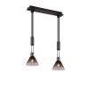 Trio STANLEY Pendant Light black, 2-light sources