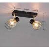 Reality ARDON Ceiling Light gold, black, 2-light sources