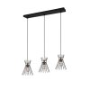 Reality ROD Pendant Light gold, black, 3-light sources