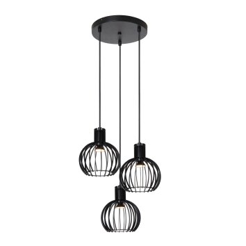 Lucide MIKAELA Pendant Light black, 3-light sources