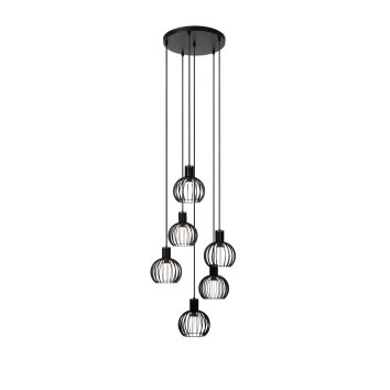 Lucide MIKAELA Pendant Light black, 6-light sources