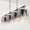 LAUDEN Pendant Light - glass clear, Smoke-coloured, 4-light sources