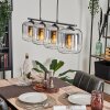 LAUDEN Pendant Light - glass chrome, clear, Smoke-coloured, 4-light sources