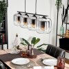 LAUDEN Pendant Light - glass chrome, clear, Smoke-coloured, 4-light sources