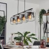 LAUDEN Pendant Light - glass chrome, clear, Smoke-coloured, 4-light sources