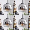 KOYOTO Pendant Light - glass chrome, clear, Smoke-coloured, 8-light sources