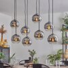 KOYOTO Pendant Light - glass chrome, clear, Smoke-coloured, 8-light sources