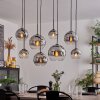 KOYOTO Pendant Light - glass chrome, clear, Smoke-coloured, 8-light sources