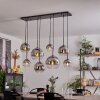 KOYOTO Pendant Light - glass chrome, clear, Smoke-coloured, 8-light sources