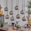 KOYOTO Pendant Light - glass chrome, Smoke-coloured, 8-light sources
