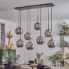 KOYOTO Pendant Light - glass chrome, Smoke-coloured, 8-light sources