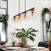 GASTOR Pendant Light Amber, clear, 4-light sources