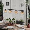 GASTOR Pendant Light Amber, clear, 4-light sources