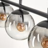 GASTOR Pendant Light clear, Smoke-coloured, 4-light sources