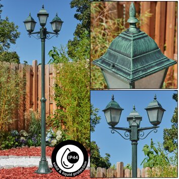 NAOFE&#x20;Lamp&#x20;Post&#x20;green,&#x20;black,&#x20;3-light&#x20;sources
