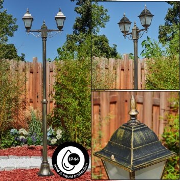 NAOFE Lamp Post gold, black, 2-light sources