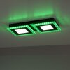 Leuchten-Direkt ACRI Ceiling Light LED black, 2-light sources, Remote control
