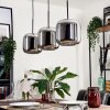 LAUDEN Pendant Light - glass chrome, Smoke-coloured, 3-light sources