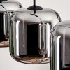 LAUDEN Pendant Light - glass chrome, Smoke-coloured, 3-light sources