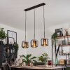 LAUDEN Pendant Light - glass chrome, Smoke-coloured, 3-light sources