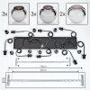 KOYOTO Pendant Light - glass chrome, Smoke-coloured, 8-light sources