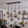 KOYOTO Pendant Light - glass chrome, Smoke-coloured, 8-light sources