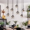 KOYOTO Pendant Light - glass chrome, clear, Smoke-coloured, 8-light sources