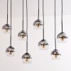 KOYOTO Pendant Light - glass chrome, clear, Smoke-coloured, 8-light sources