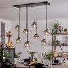KOYOTO Pendant Light - glass chrome, clear, Smoke-coloured, 8-light sources