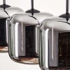 LAUDEN Pendant Light - glass chrome, Smoke-coloured, 4-light sources